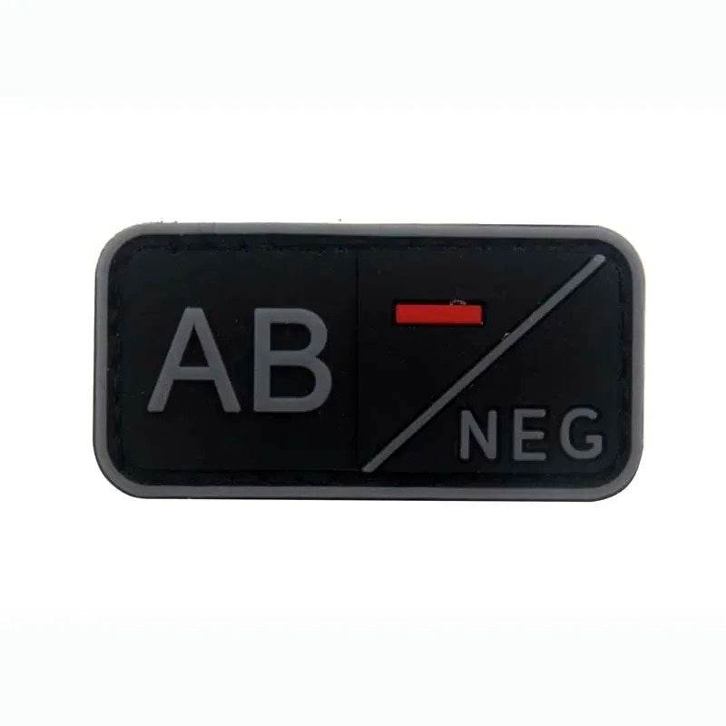 3D PVC Blood Type Hook and Loop Patches - Military-Outdoors.com