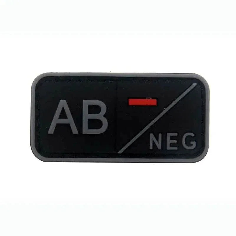 3D PVC Blood Type Hook and Loop Patches - Military-Outdoors.com