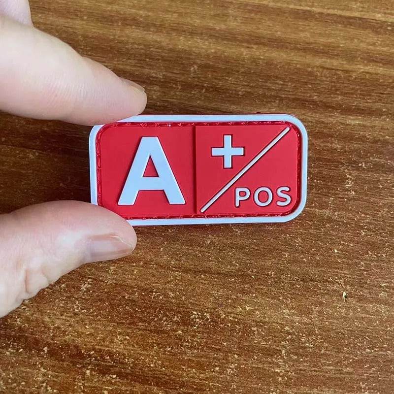 3D PVC Blood Type Hook and Loop Patches - Military-Outdoors.com