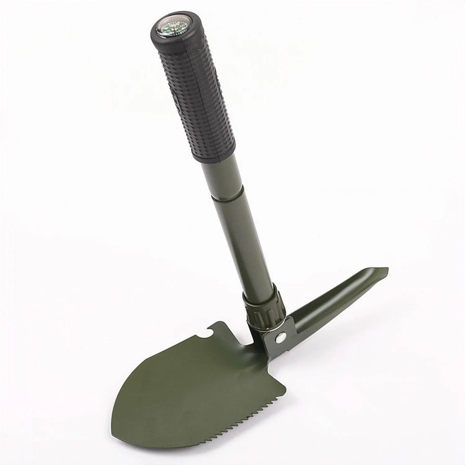 Multifunction Folding Shovel With Built-in Compass - Military-Outdoors.com