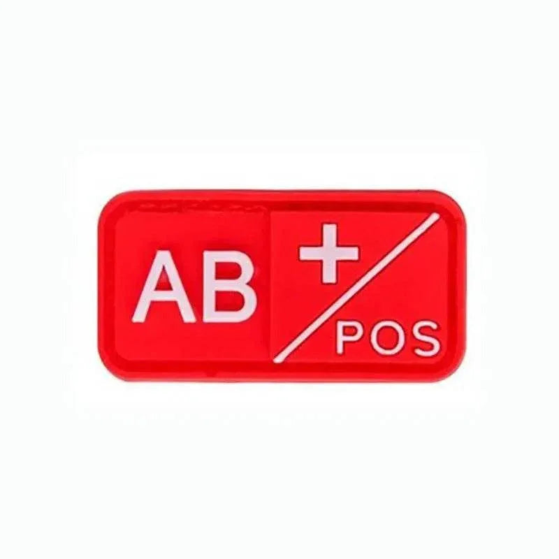 3D PVC Blood Type Hook and Loop Patches - Military-Outdoors.com
