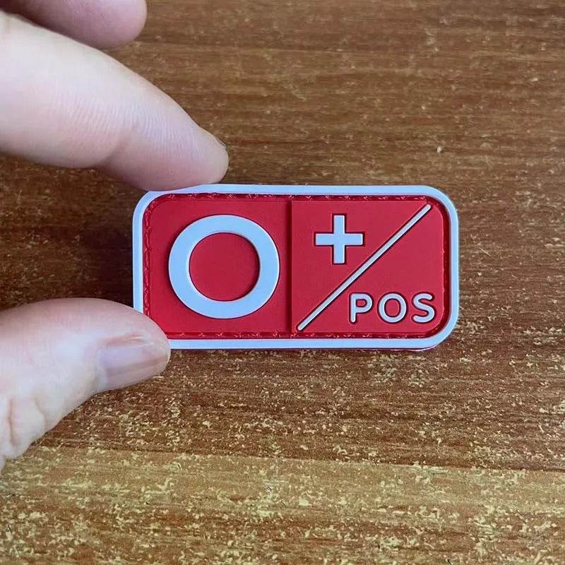 3D PVC Blood Type Hook and Loop Patches - Military-Outdoors.com