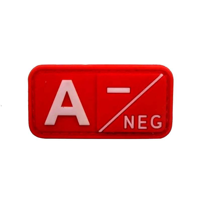 3D PVC Blood Type Hook and Loop Patches - Military-Outdoors.com