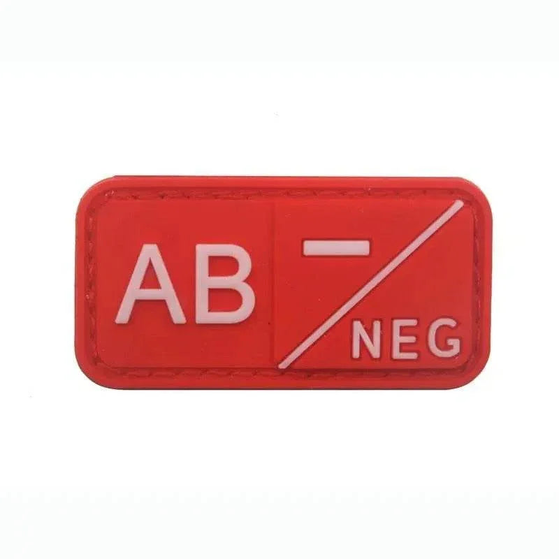 3D PVC Blood Type Hook and Loop Patches - Military-Outdoors.com