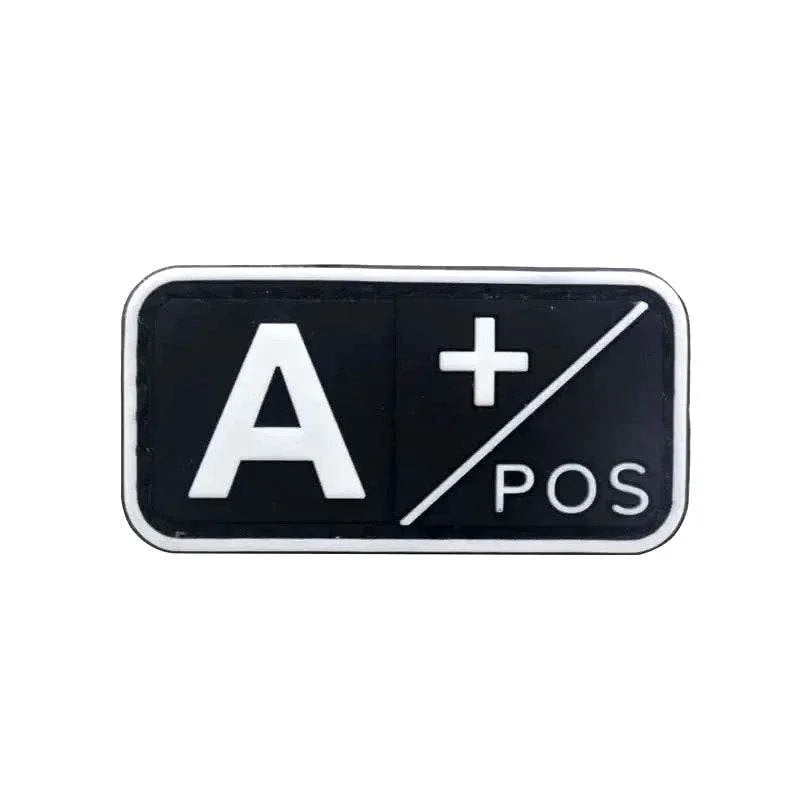 3D PVC Blood Type Hook and Loop Patches - Military-Outdoors.com