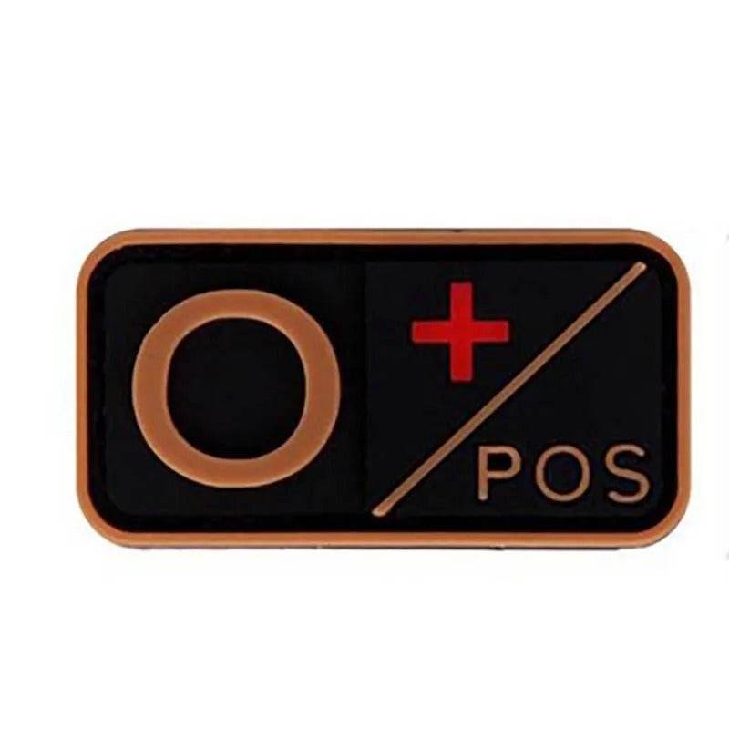 3D PVC Blood Type Hook and Loop Patches - Military-Outdoors.com