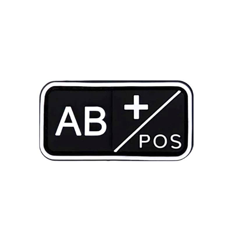 3D PVC Blood Type Hook and Loop Patches - Military-Outdoors.com