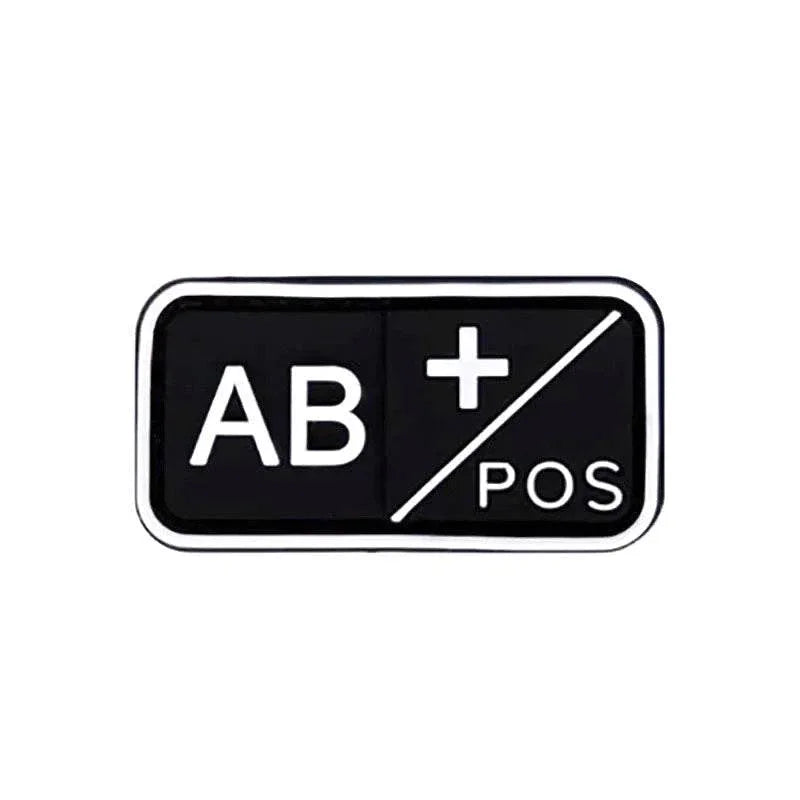 3D PVC Blood Type Hook and Loop Patches - Military-Outdoors.com