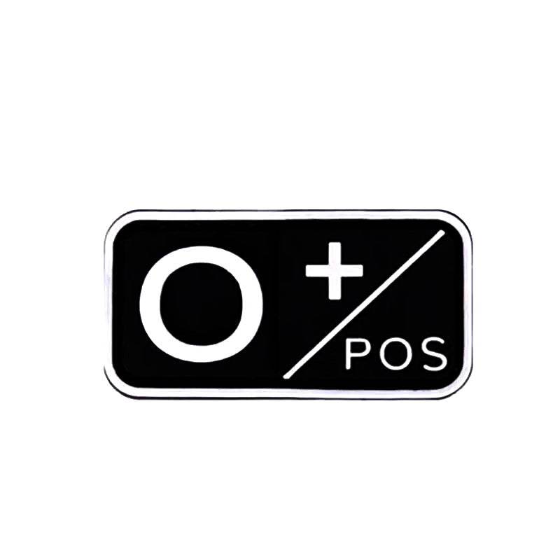 3D PVC Blood Type Hook and Loop Patches - Military-Outdoors.com