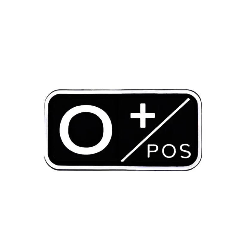 3D PVC Blood Type Hook and Loop Patches - Military-Outdoors.com