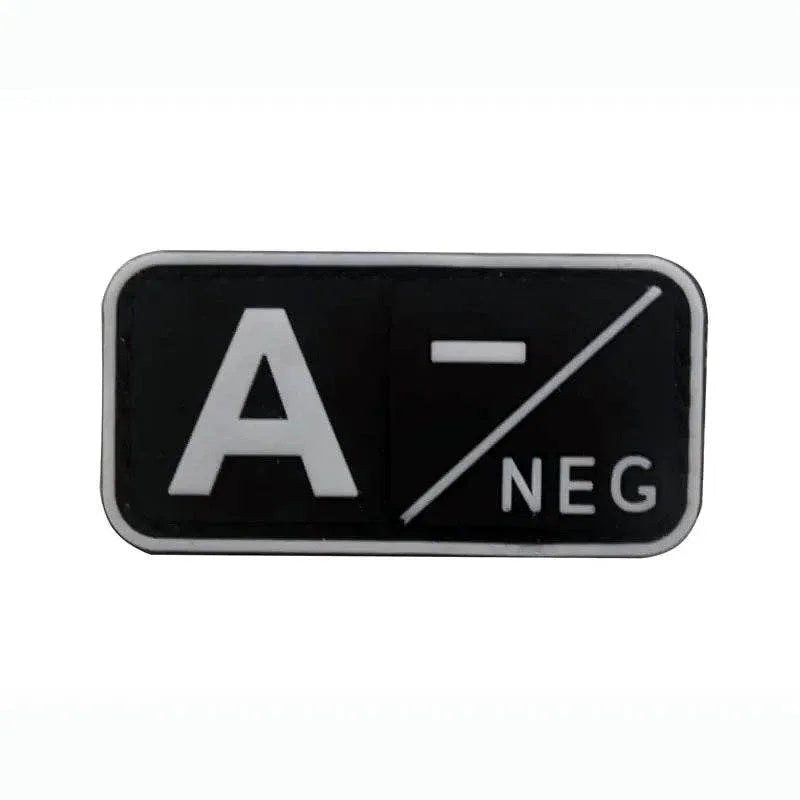 3D PVC Blood Type Hook and Loop Patches - Military-Outdoors.com