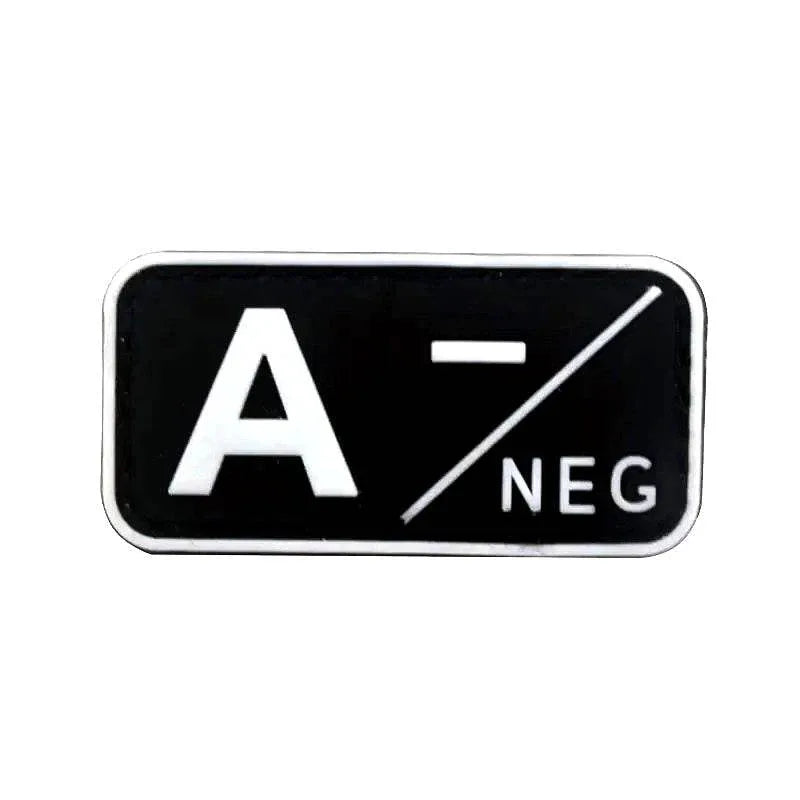 3D PVC Blood Type Hook and Loop Patches - Military-Outdoors.com