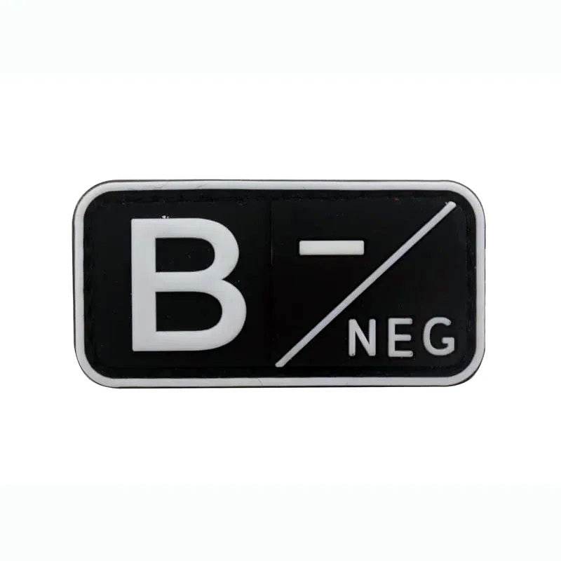 3D PVC Blood Type Hook and Loop Patches - Military-Outdoors.com