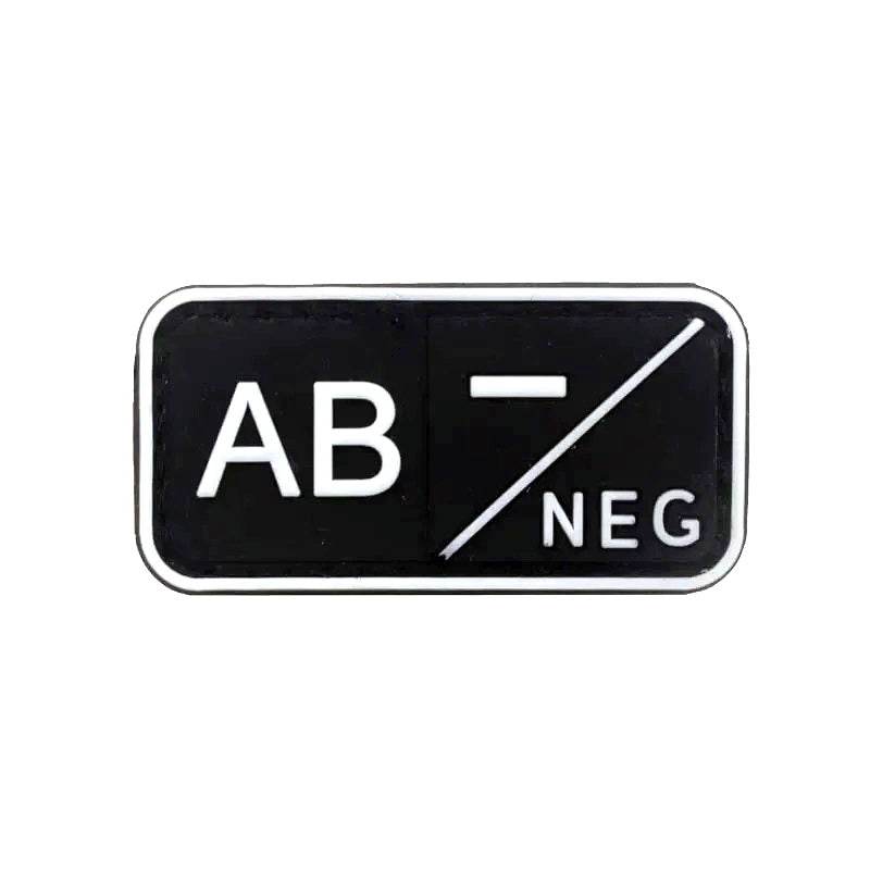 3D PVC Blood Type Hook and Loop Patches - Military-Outdoors.com