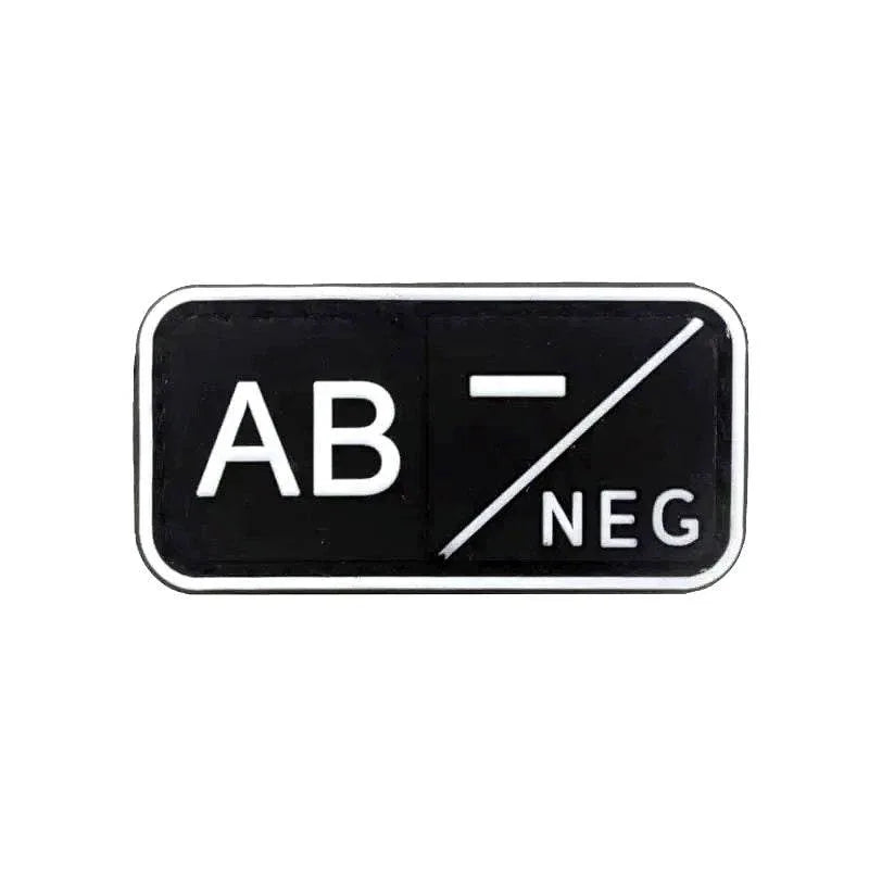 3D PVC Blood Type Hook and Loop Patches - Military-Outdoors.com