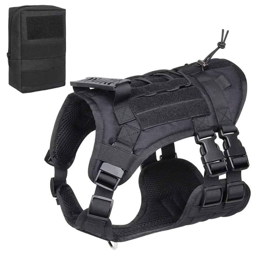 Black Military-Outdoors Tactical Dog Harness Vest for Dogs Military-Outdoors.com