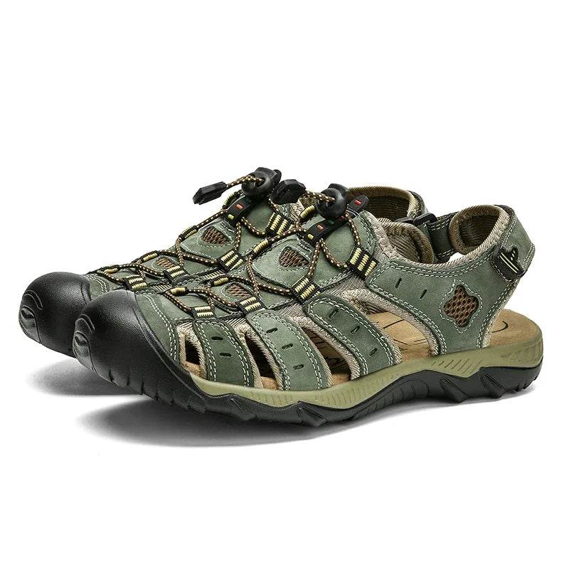 Military-Outdoors Big Size Leather Sandals - Military-Outdoors.com