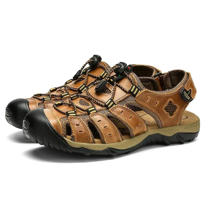 Military-Outdoors Big Size Leather Sandals - Military-Outdoors.com