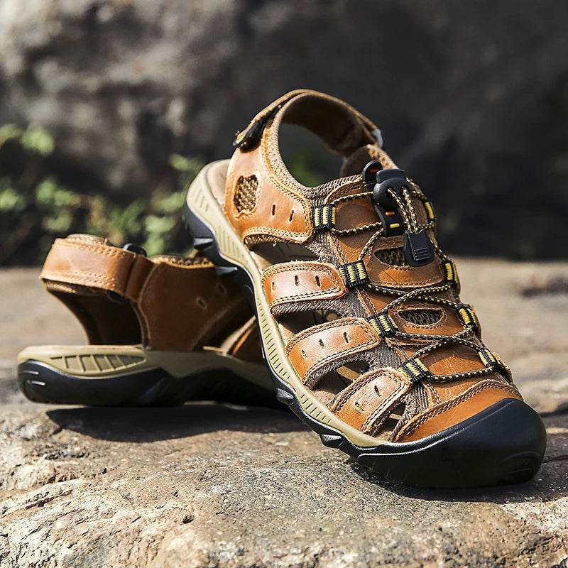 Military-Outdoors Big Size Leather Sandals - Military-Outdoors.com