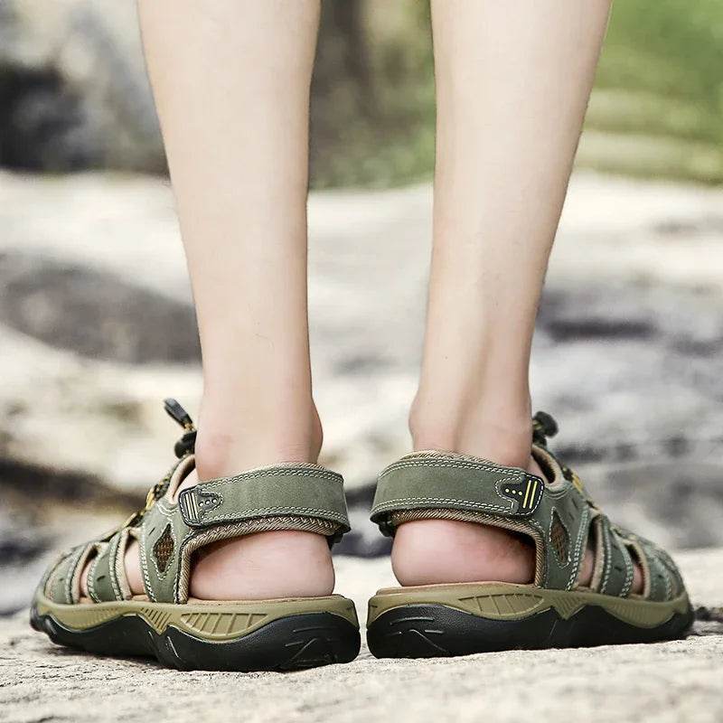 Military-Outdoors Big Size Leather Sandals - Military-Outdoors.com