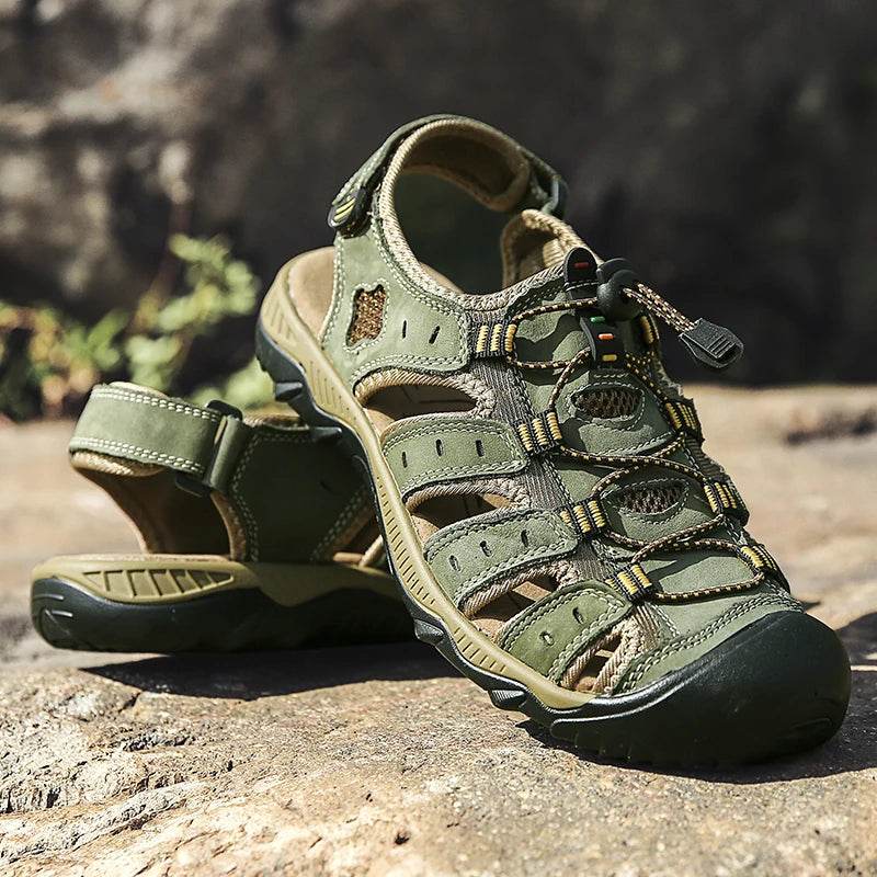 Military-Outdoors Big Size Leather Sandals - Military-Outdoors.com