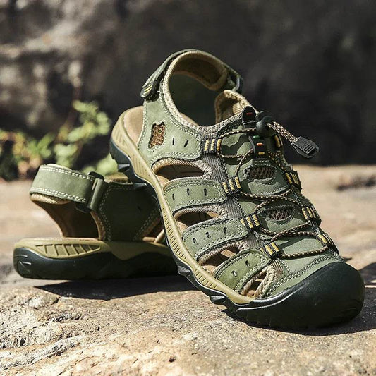 Military-Outdoors Big Size Leather Sandals - Military-Outdoors.com