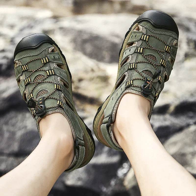 Military-Outdoors Big Size Leather Sandals - Military-Outdoors.com