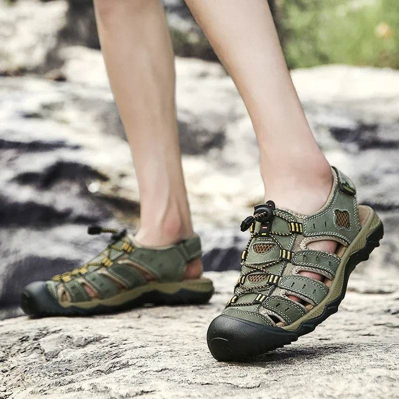 Military-Outdoors Big Size Leather Sandals - Military-Outdoors.com