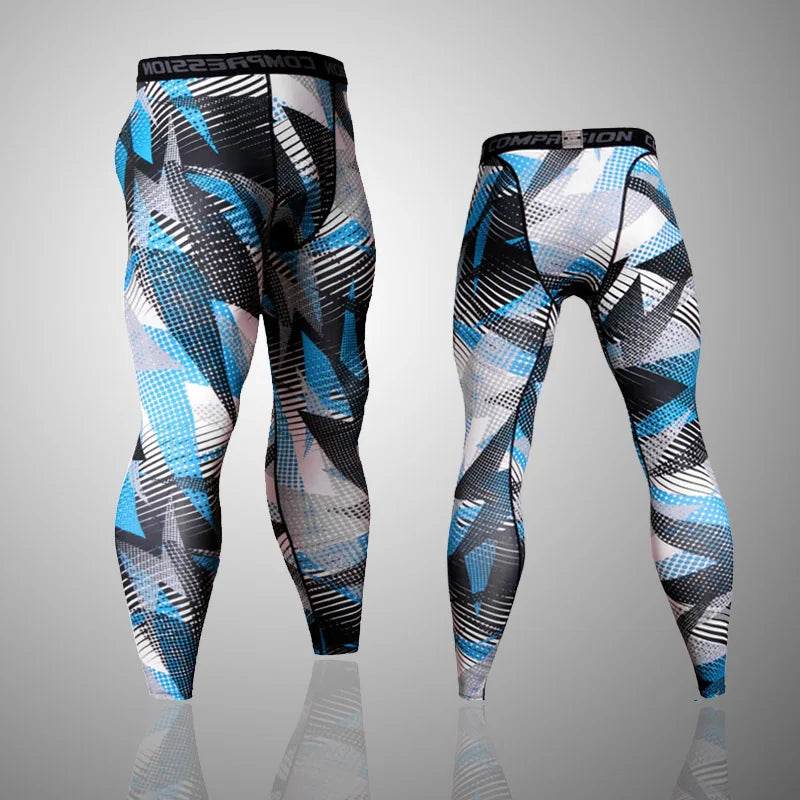 Tight Under Skin Camo Blue Lined Underwear Pants - Military-Outdoors.com