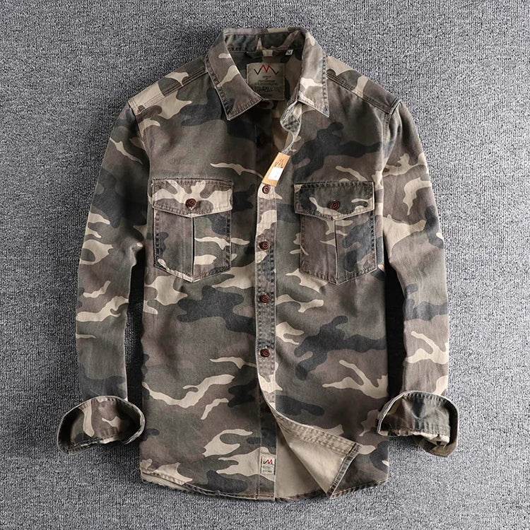 Camouflage US Army Long-Sleeved Shirt - Military-Outdoors.com