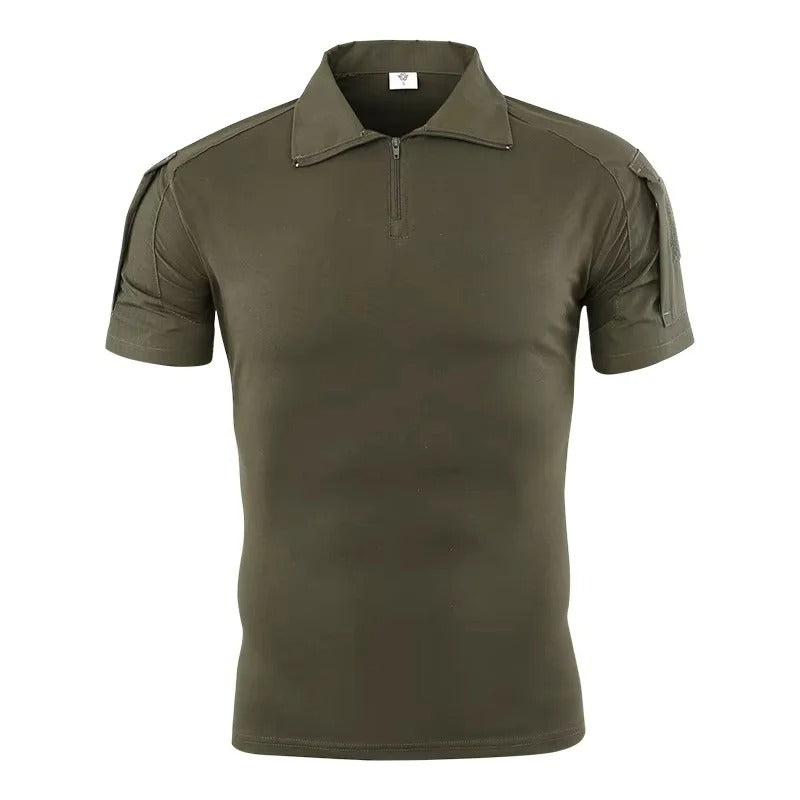 Military Green Outdoor Tactical Shirt for Rugged Activities