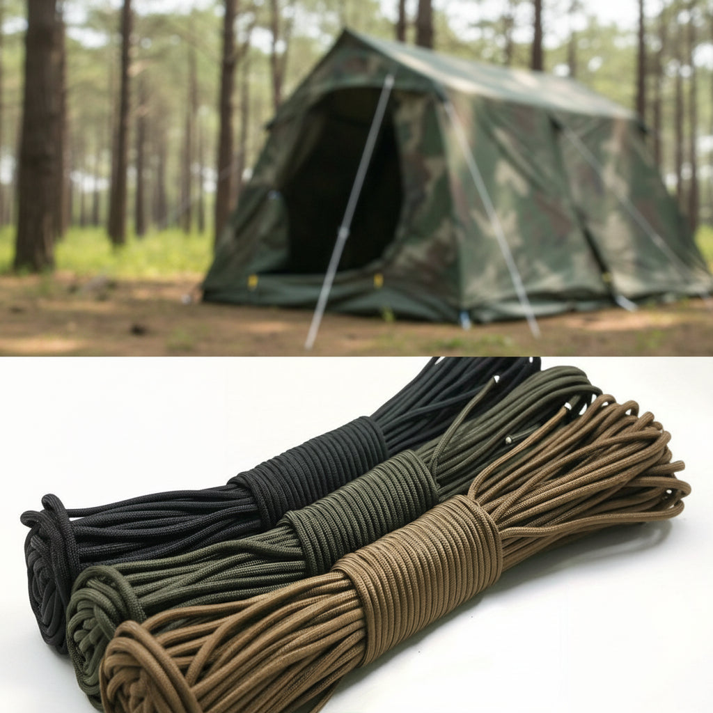 Durable outdoor tent cord for securing tents and gear during camping adventures