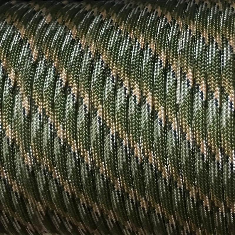 Durable camouflage rope for securing outdoor gear, ideal for use as outdoor tent cord