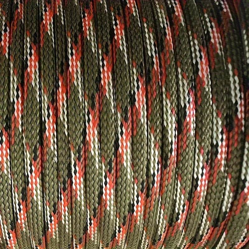 Durable outdoor tent cord in camouflage pattern, ideal for camping and outdoor activities