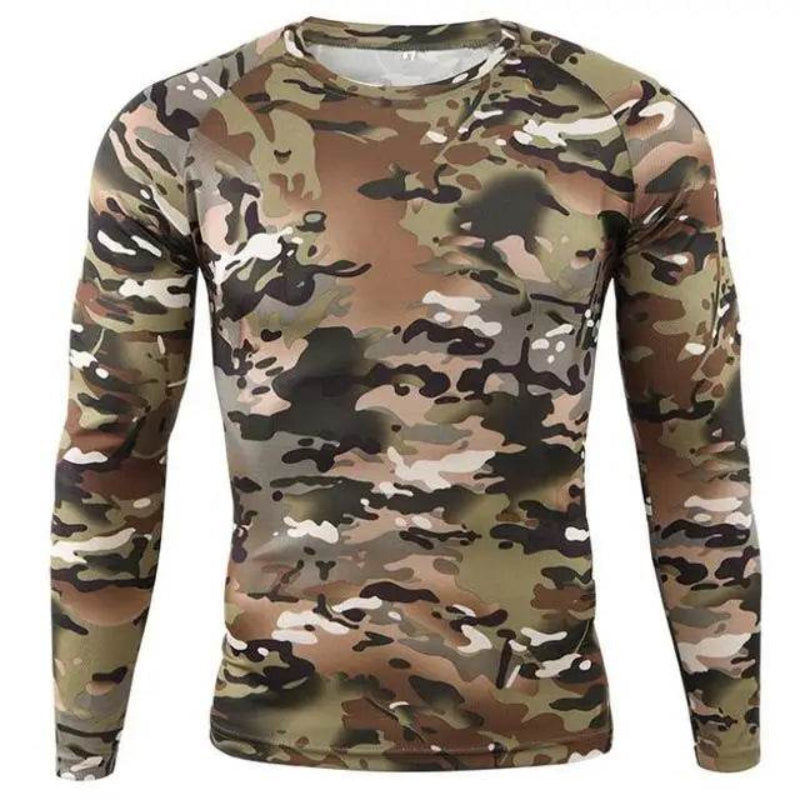 Camouflage quick dry t-shirt for outdoor activities and military use