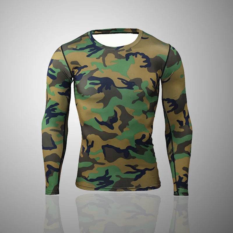 Military-OutdoorsGreen Tight Camo Top Underwear for Outdoor Activities - Military-Outdoors.com