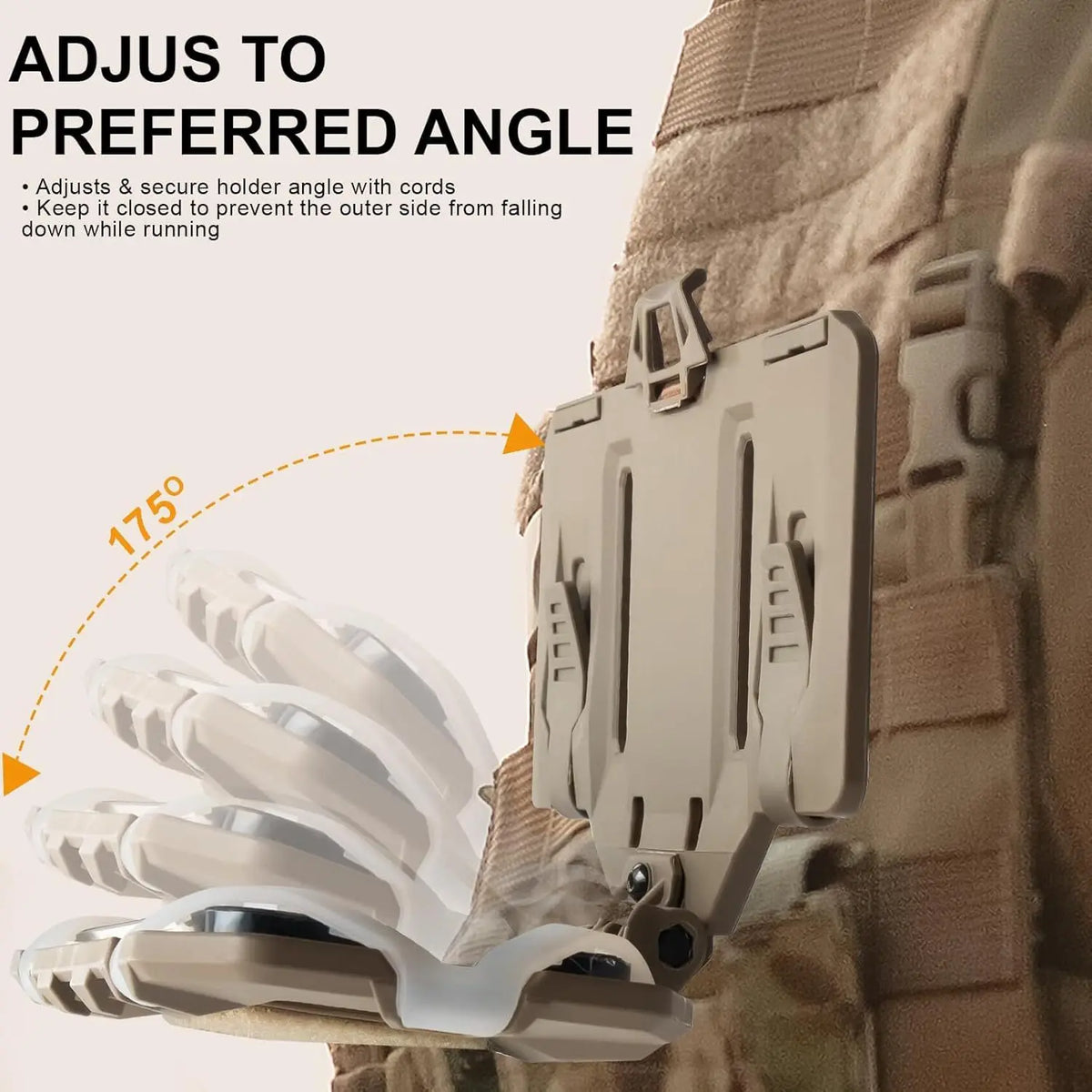 Military-Outdoors Adjustable Vest Phone Holder for Enhanced Stability While Running