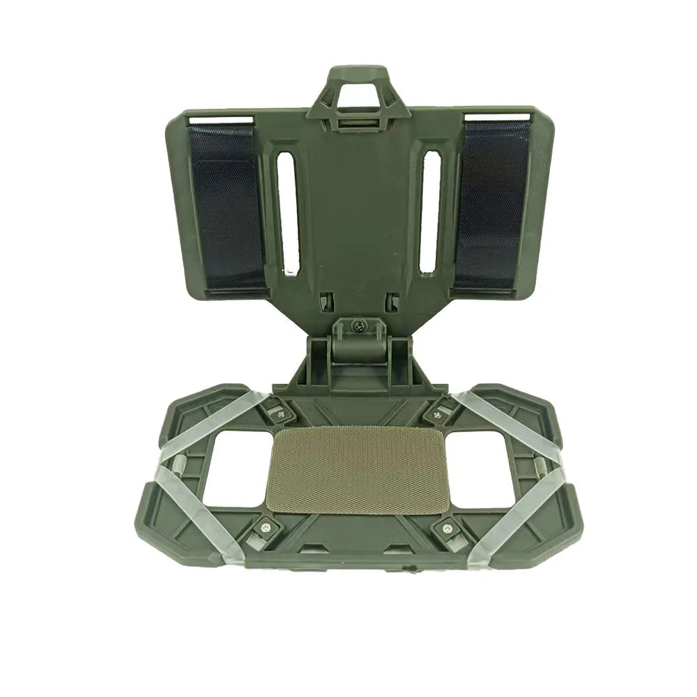 Military-Outdoors vest phone holder in olive green for secure storage