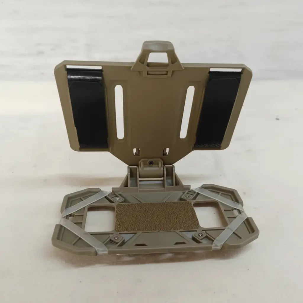 Military-Outdoors Tan Pouch for vest phone holder with secure attachment features