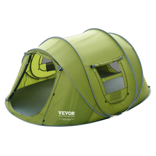 VEVOR Pop-Up Waterproof Backpacking Tent Fit 4 Person - Military-Outdoors.com