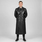 WW2 German Officer Coat Replica – Faux Leather Historical Costume Coat