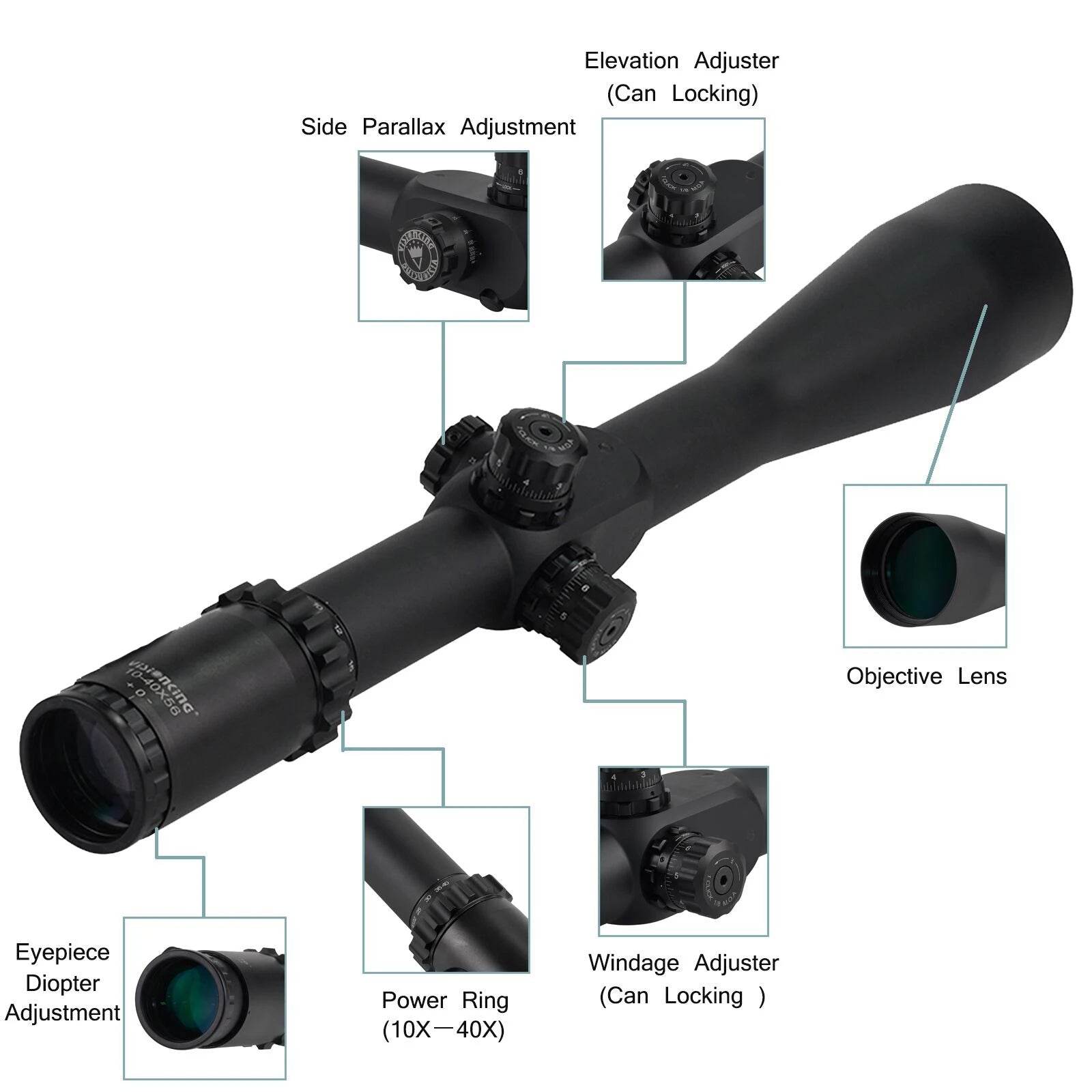 40x56 T Military Riflescope Long Range Sniper Aim - Military-Outdoors.com