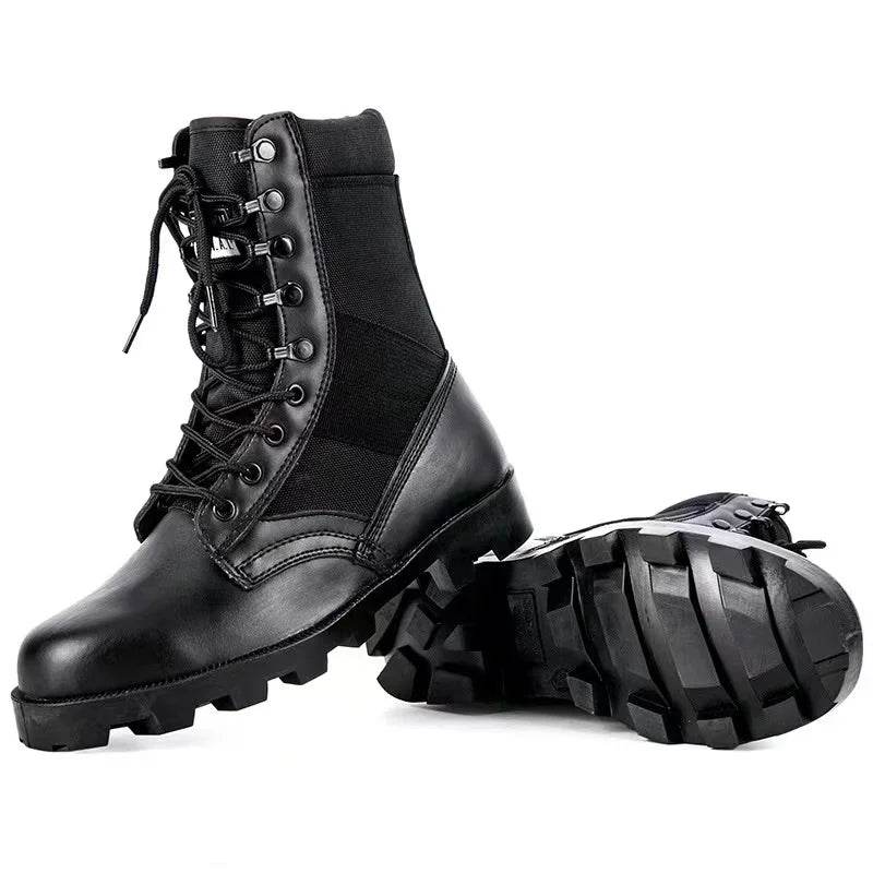 Military-Outdoors Black Tactical Boots for rugged durability and water-resistant outdoor boots