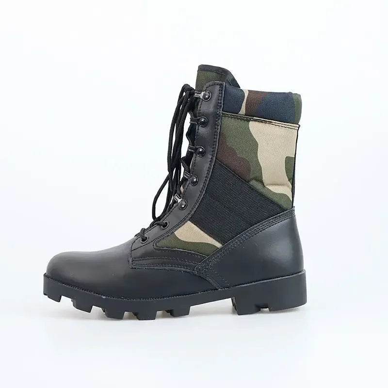 Military-Outdoors Camouflage Tactical Boots, water-resistant outdoor boots for rugged environments