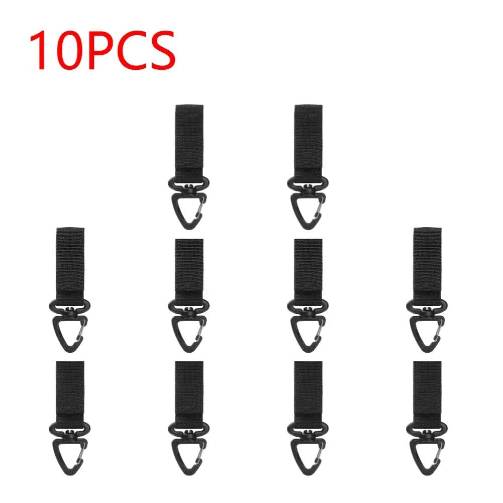 10pcs black webbing buckle for outdoor gear attachment and adjustment