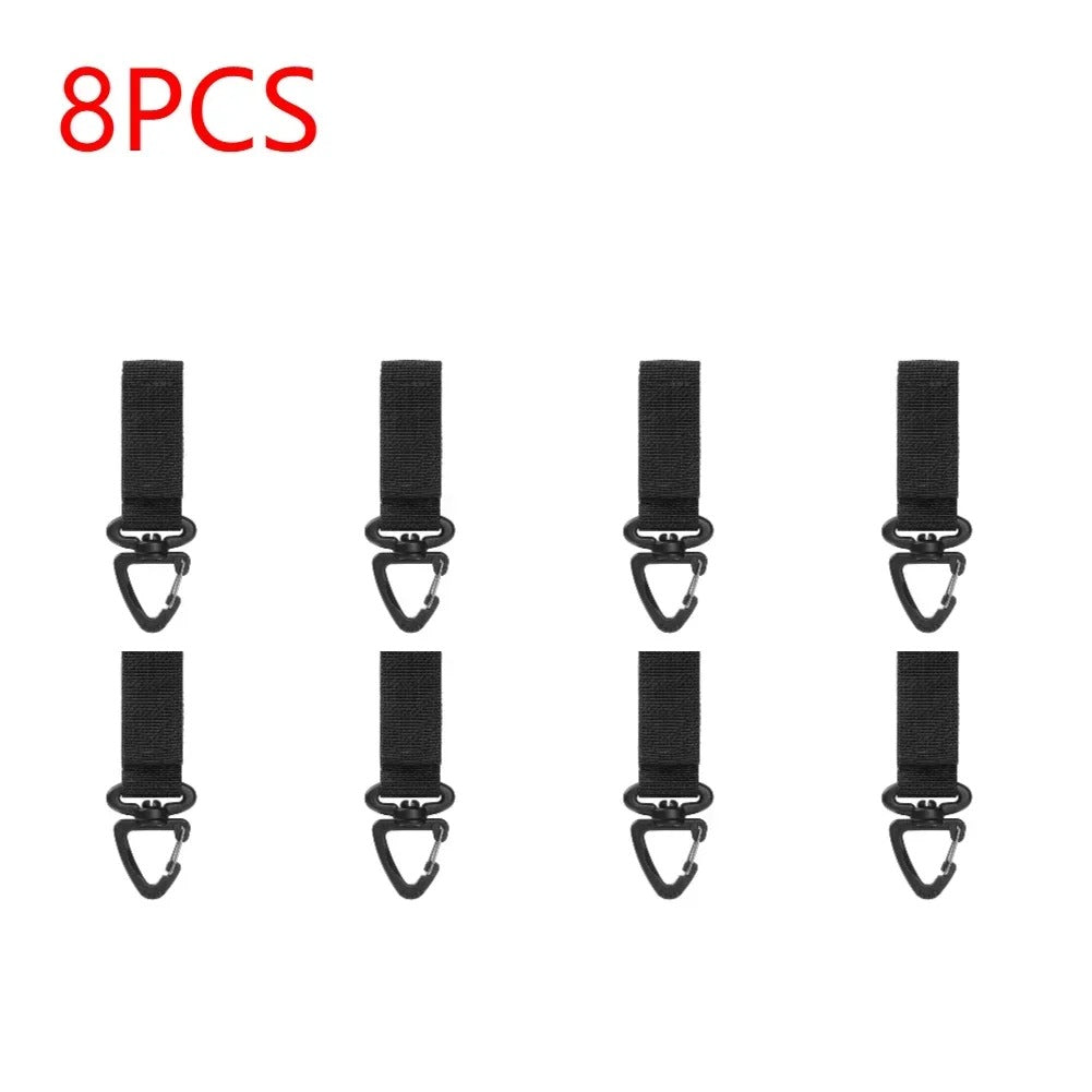 8PCS Black Webbing Buckle Set for Tactical Gear and Outdoor Use