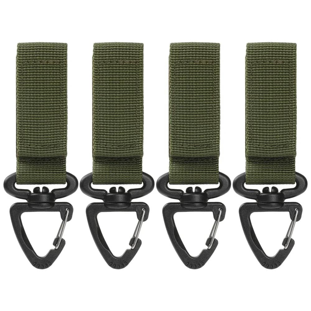Webbing buckle set in olive green for secure attachments and outdoor gear