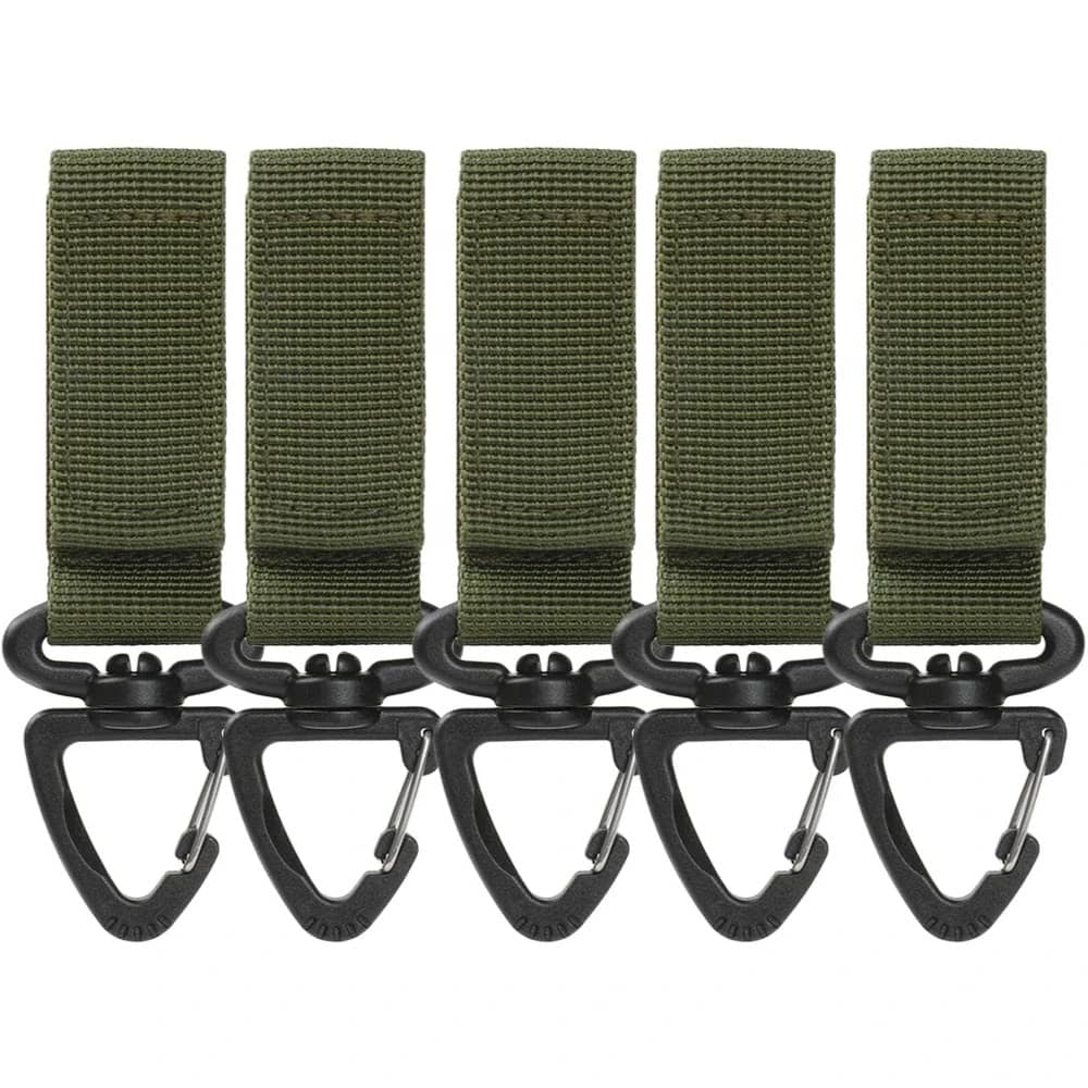 Green webbing buckle set for military or outdoor gear