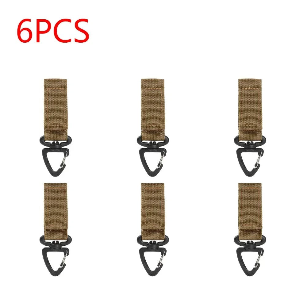 6PCS Tan Webbing Buckles quick release for Durable Outdoor Use