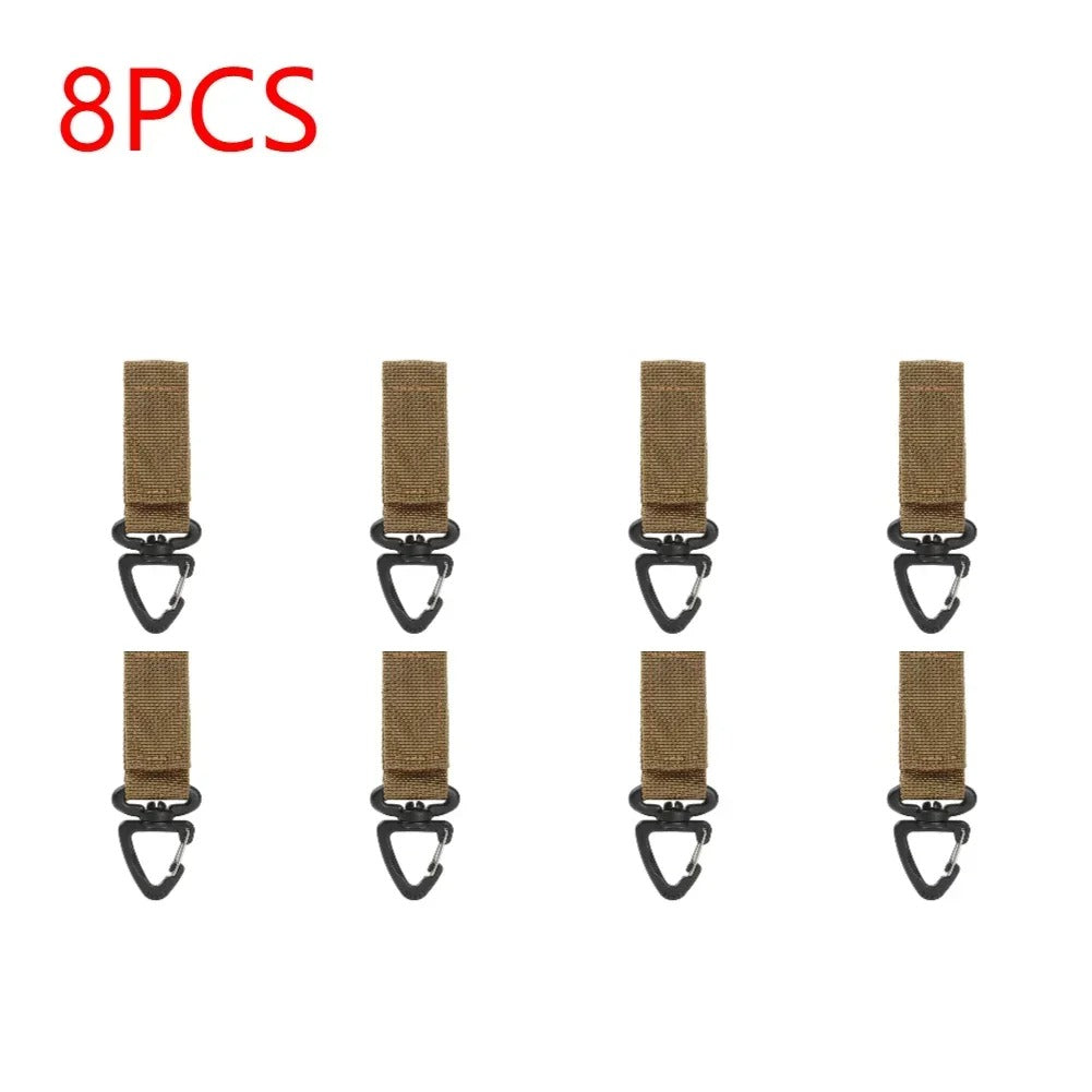 8PCS Tan Webbing Buckle Set for Outdoor Gear and Accessories